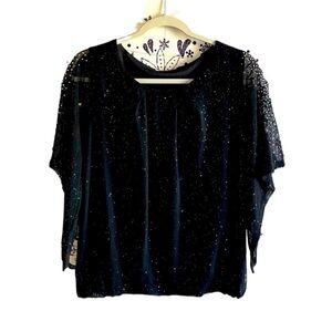 Black sparkle top